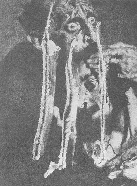 Фрагмент картины "Иван Грозный убивает своего сына", поврежденный Балашовым